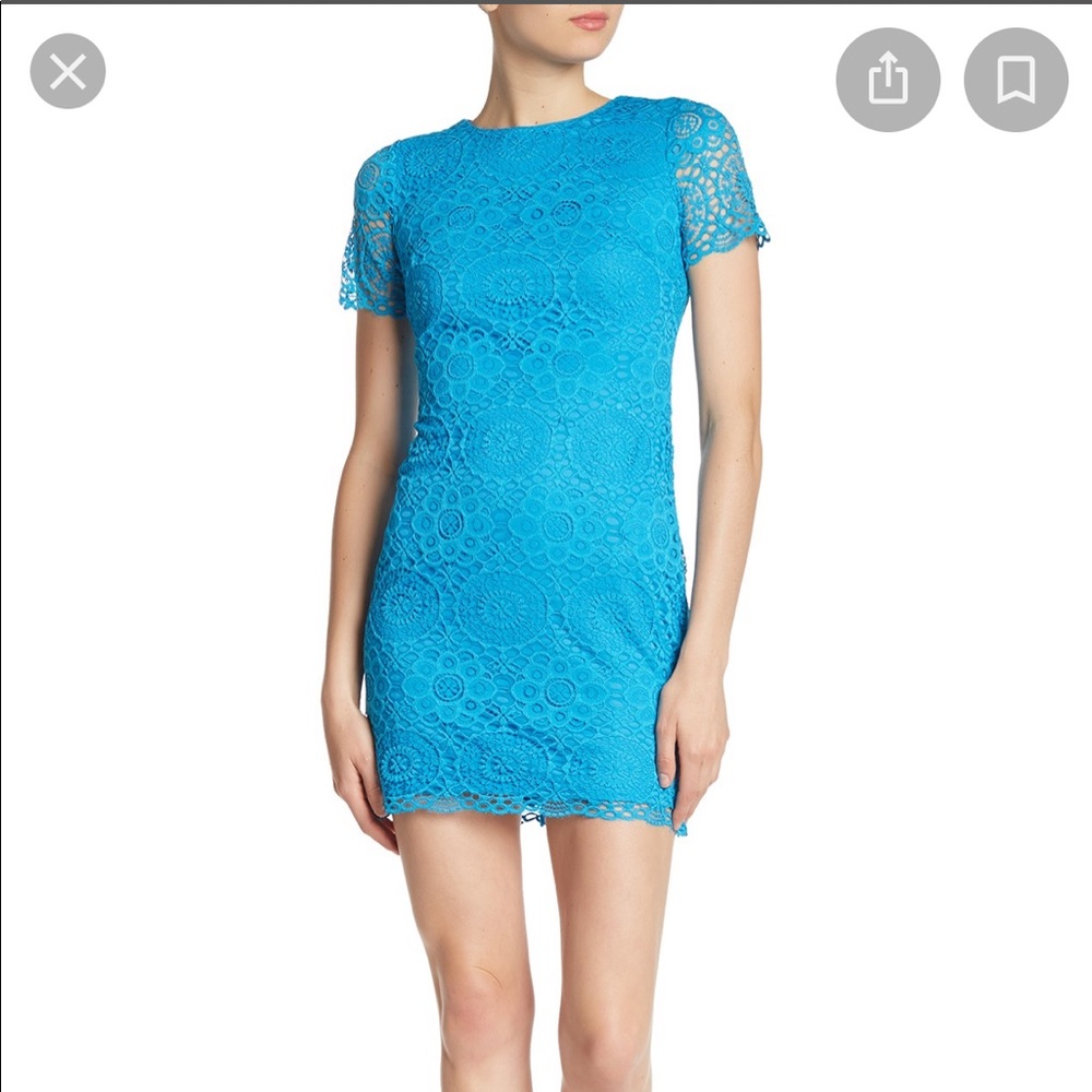 Laundry by Shelli Segal Turquoise Minidress